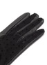 Detail View - Click To Enlarge - THOMASINE GLOVES - 'Beijing' polka dot tulle panel leather gloves