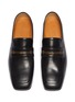 Detail View - Click To Enlarge - GUCCI - GG horsebit leather step-in loafers