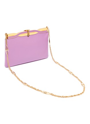 Detail View - Click To Enlarge - GUCCI - 'Broadway' twisted GG clasp leather evening clutch