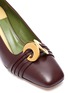 Detail View - Click To Enlarge - GUCCI - GG half moon logo leather pumps