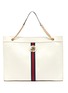 Main View - Click To Enlarge - GUCCI - 'Rajah' tiger Web stripe maxi leather chain tote
