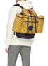 Figure View - Click To Enlarge - GUCCI - 'Alpina' heart appliqué large GG canvas backpack