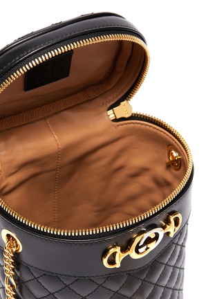 Detail View - Click To Enlarge - GUCCI - GG horsebit quilted leather chain belt bag