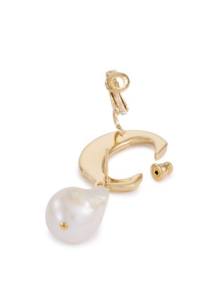 Detail View - Click To Enlarge - CHLOÉ - 'C' freshwater pearl drop earrings