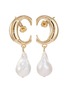 Main View - Click To Enlarge - CHLOÉ - 'C' freshwater pearl drop earrings