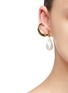 Figure View - Click To Enlarge - CHLOÉ - 'C' freshwater pearl drop earrings