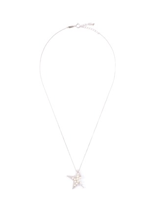Main View - Click To Enlarge - TASAKI - 'Abstract Star' diamond freshwater pearl 18k white gold pendant necklace