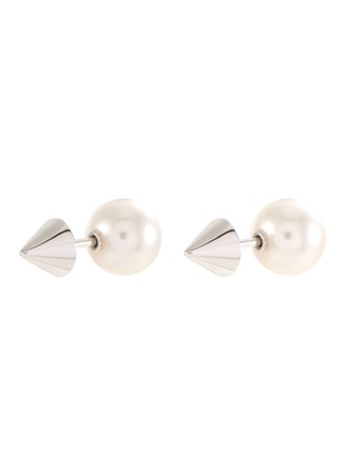 Main View - Click To Enlarge - TASAKI - 'Refined Rebellion' Akoya pearl 18k white gold stud earrings