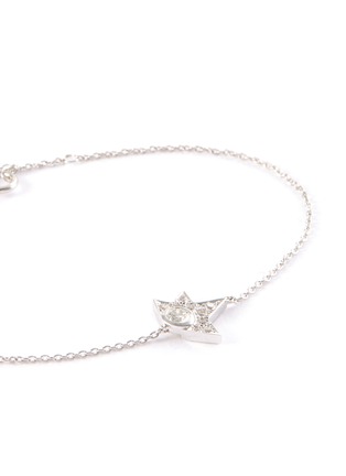 Detail View - Click To Enlarge - TASAKI - 'Abstract Star' diamond 18k white gold charm bracelet