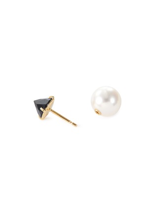 Detail View - Click To Enlarge - TASAKI - 'Refined Rebellion' Akoya pearl spinel 18k yellow gold stud earrings