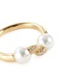 Detail View - Click To Enlarge - TASAKI - 'Danger' diamond Akoya pearl 18k yellow gold ring