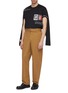 Figure View - Click To Enlarge - BURBERRY - Slogan photographic print cutout oversized long sleeve T-shirt