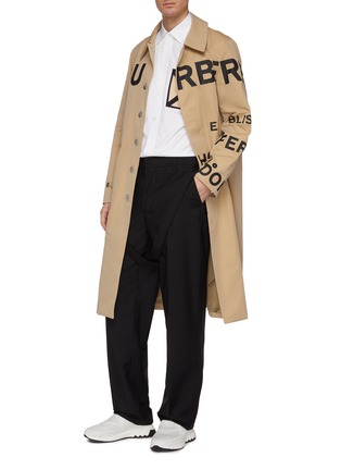 Figure View - Click To Enlarge - BURBERRY - Horseferry print gabardine car coat