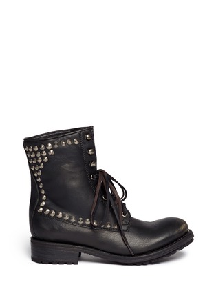 Main View - Click To Enlarge - ASH - 'Ralph' stud leather biker boots