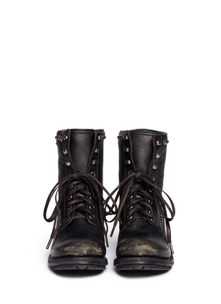 Figure View - Click To Enlarge - ASH - 'Ralph' stud leather biker boots