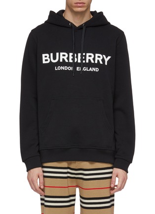 Main View - Click To Enlarge - BURBERRY - Logo print hoodie