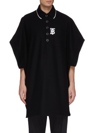 Main View - Click To Enlarge - BURBERRY - Monogram patch polo cape