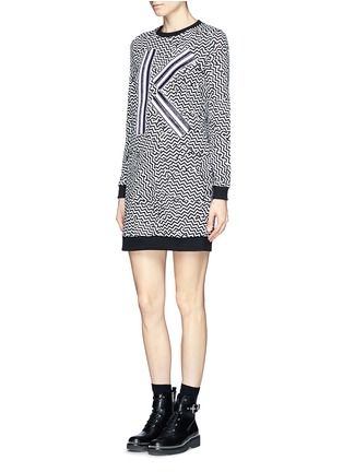 Figure View - Click To Enlarge - KENZO - 'K' appliqué sweatshirt dress