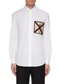 Main View - Click To Enlarge - BURBERRY - Envelope print silk twill pocket shirt