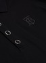  - BURBERRY - Button back monogram embroidered polo shirt