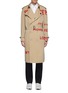 Main View - Click To Enlarge - BURBERRY - Chest panel belted horseferry print trench coat