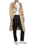 Figure View - Click To Enlarge - BURBERRY - Chest panel belted horseferry print trench coat