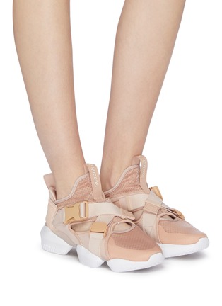 Figure View - Click To Enlarge - REEBOK - '3D OP. S-STRP' cutout patchwork sneakers
