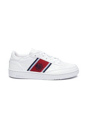Main View - Click To Enlarge - REEBOK - 'Club C 85 Starcrest' stripe leather sneakers