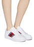 Figure View - Click To Enlarge - REEBOK - 'Club C 85 Starcrest' stripe leather sneakers