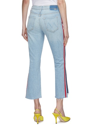 Back View - Click To Enlarge - MOTHER - x Miranda Kerr 'The Insider Crop Step Fray' stripe outseam jeans