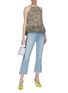 Figure View - Click To Enlarge - MOTHER - x Miranda Kerr 'The Insider Crop Step Fray' stripe outseam jeans
