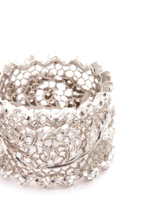 Detail View - Click To Enlarge - BUCCELLATI - 'Ornato Eternelle' diamond 18k white gold openwork ring