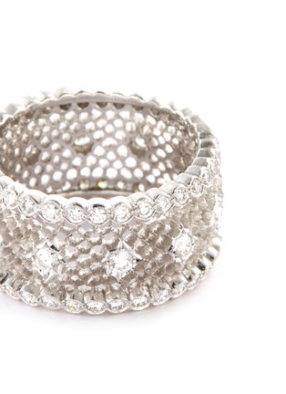 Detail View - Click To Enlarge - BUCCELLATI - Nuovo Tulle' diamond 18k white gold openwork ring
