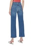 Back View - Click To Enlarge - MOTHER - 'The Tie Patch Rambler' belted wide leg jeans