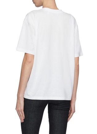 Back View - Click To Enlarge - BURBERRY - Slogan photographic print T-shirt
