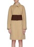 Main View - Click To Enlarge - BURBERRY - Contrast corset belted gabardine car coat