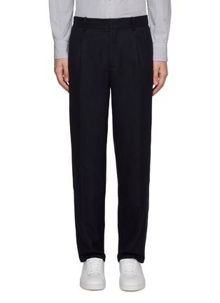 Main View - Click To Enlarge - EQUIL - Stripe outseam straight leg pleated wool blend pants