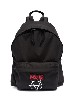 Main View - Click To Enlarge - VETEMENTS - 'Anarchy' logo appliqué backpack