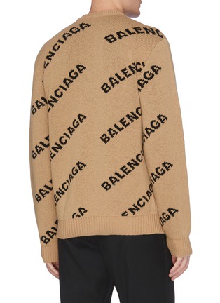 Back View - Click To Enlarge - BALENCIAGA - Logo jacquard sweater
