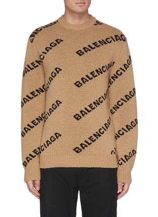 Main View - Click To Enlarge - BALENCIAGA - Logo jacquard sweater