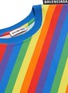  - BALENCIAGA - Logo tag rainbow stripe T-shirt