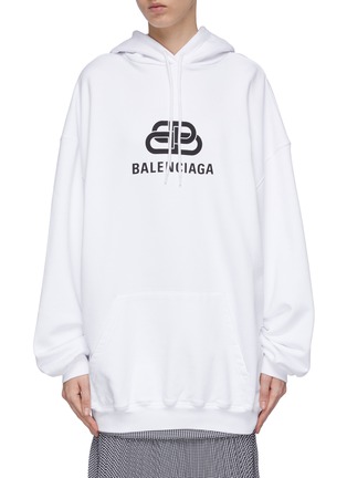 Main View - Click To Enlarge - BALENCIAGA - BB logo print hoodie