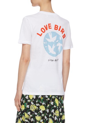 Back View - Click To Enlarge - ÊTRE CÉCILE - 'Love Bird' graphic slogan print T-shirt