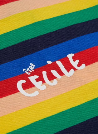  - ÊTRE CÉCILE - 'Ec Rainbow Ines' stripe cropped T-shirt