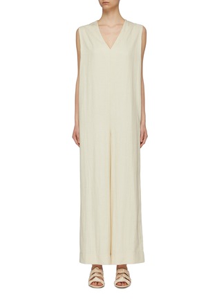 Main View - Click To Enlarge - THEORY - Sleeveless oversized V-neck jumpsuit