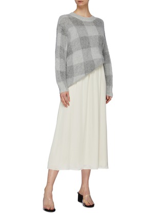 Figure View - Click To Enlarge - THEORY - Silk charmeuse skirt