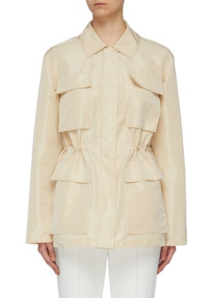 Main View - Click To Enlarge - THEORY - Patch pocket drawcord waist boxy anorak