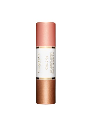 Main View - Click To Enlarge - CLARINS - Glow 2 Go Blush and Highlighter Duo – 02