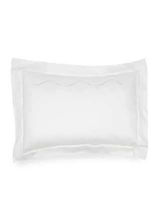 Main View - Click To Enlarge - FRETTE - Luminescent Pearl standard sham – Milk/Silver
