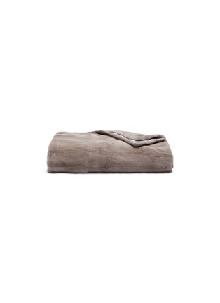 Main View - Click To Enlarge - FRETTE - Mink fur throw – Slate Grey
